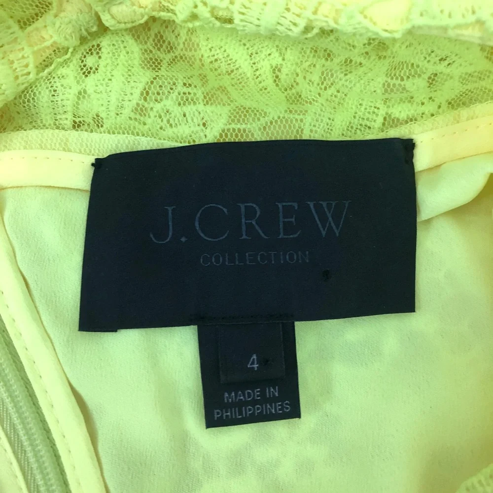 J. Crew Collection Neon Lace Sheath Dress